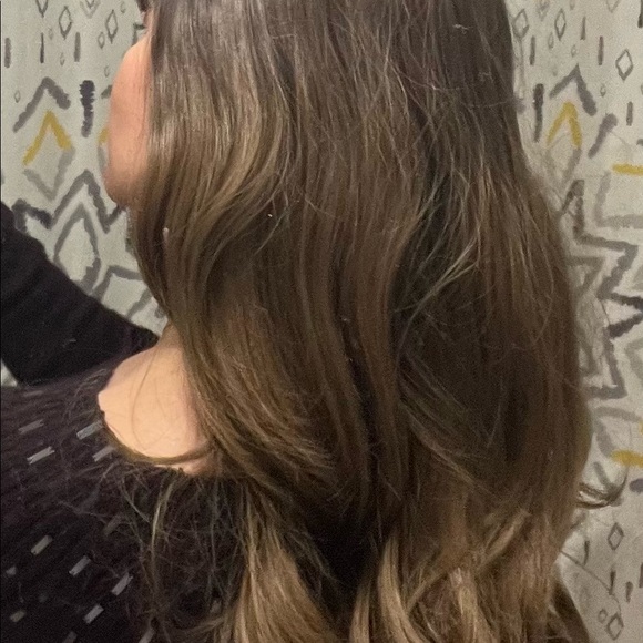 Ombré brown curly synthetic wig. - Picture 8 of 13